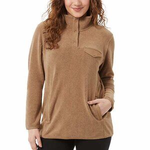 32 Degrees Women's Fleece Pullover Size XXL Brown Lightweight Warm (NEW)